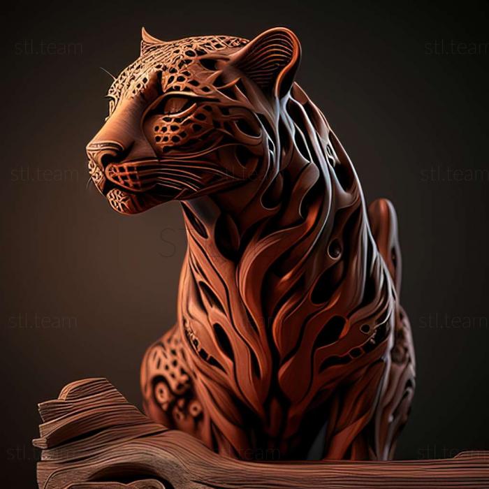 3D модель Panthera pardus spelaea (STL)